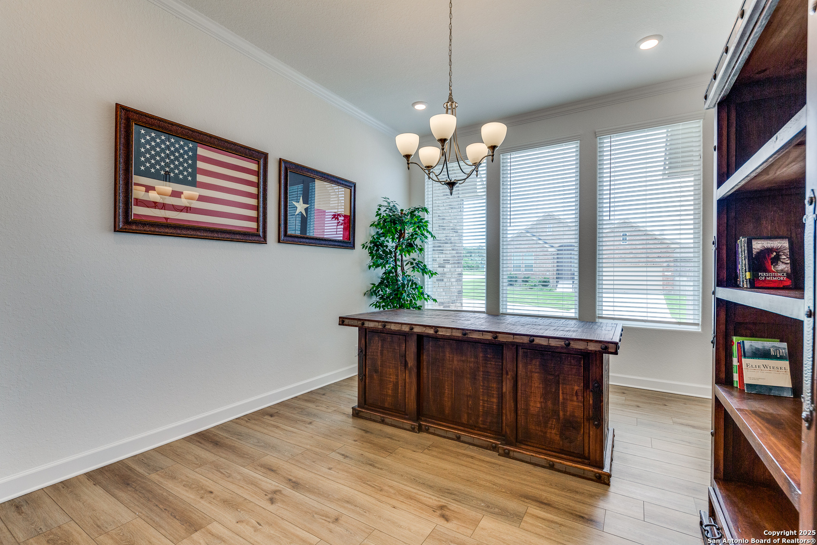 390 Rhapsody View Spring Branch, TX 78070 - Photo 15 of 39 a view of a livingroom with a dinning area hardwood floor and a ceiling fan