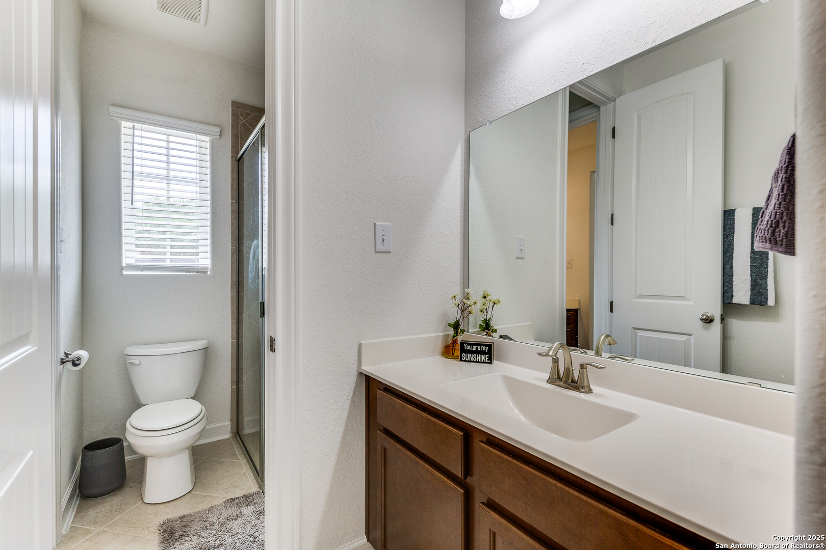 390 Rhapsody View Spring Branch, TX 78070 - Photo 24 of 39 a bathroom with a sink toilet and mirror