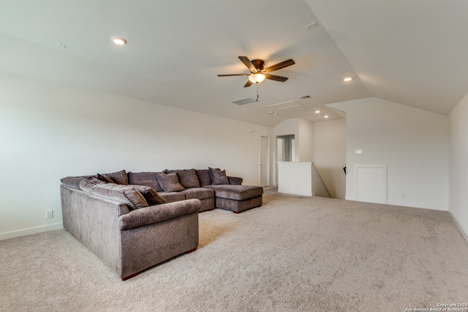 390 Rhapsody View Spring Branch, TX 78070 - Photo 27 of 39 a living room with furniture and a ceiling fan