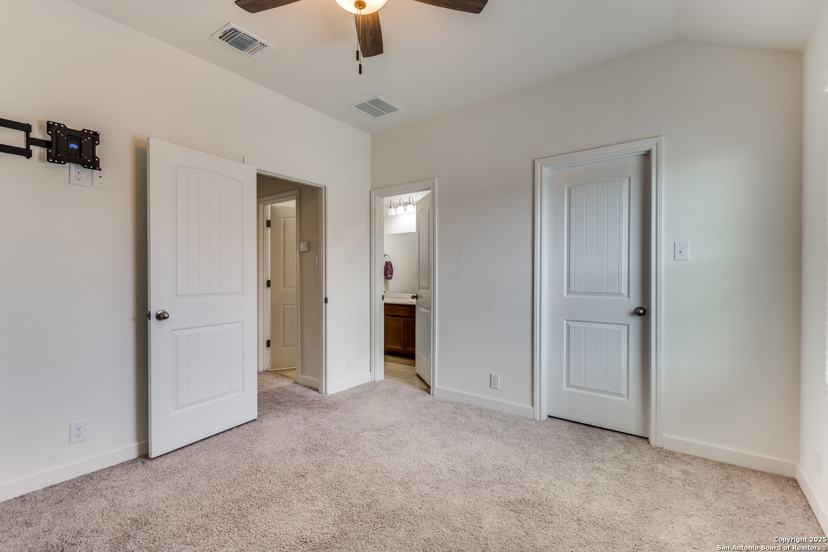 390 Rhapsody View Spring Branch, TX 78070 - Photo 29 of 39 wooden floor in an empty room and a ceiling fan