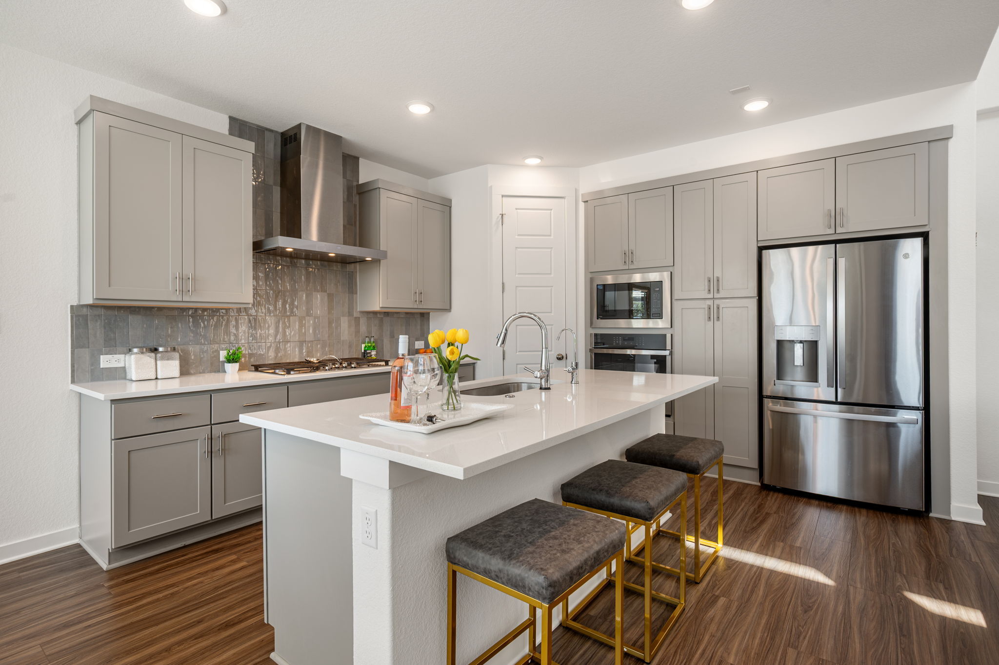 256 Comfort Maple Lane Dripping Springs, TX 78620 - Photo 7 of 39 At the heart of the home, the gourmet kitchen shines with timeless appeal.