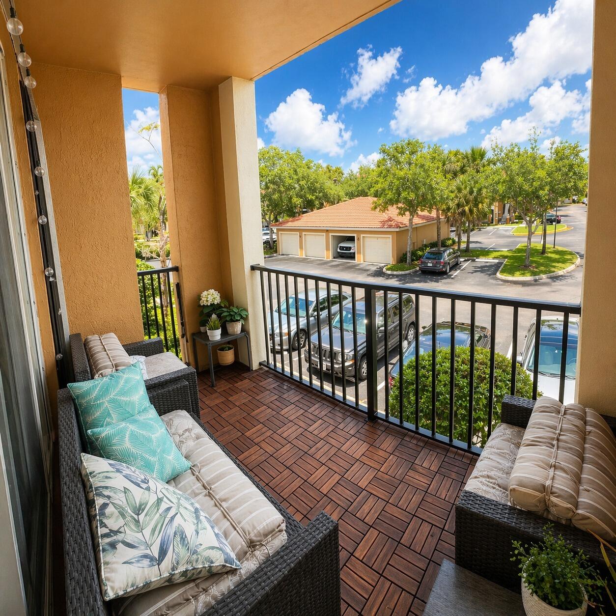 7980 North Nob Hill Road, Unit 205 Tamarac, FL 33321 - Photo 23 of 23 Balcony-Patio-with-Parking-View