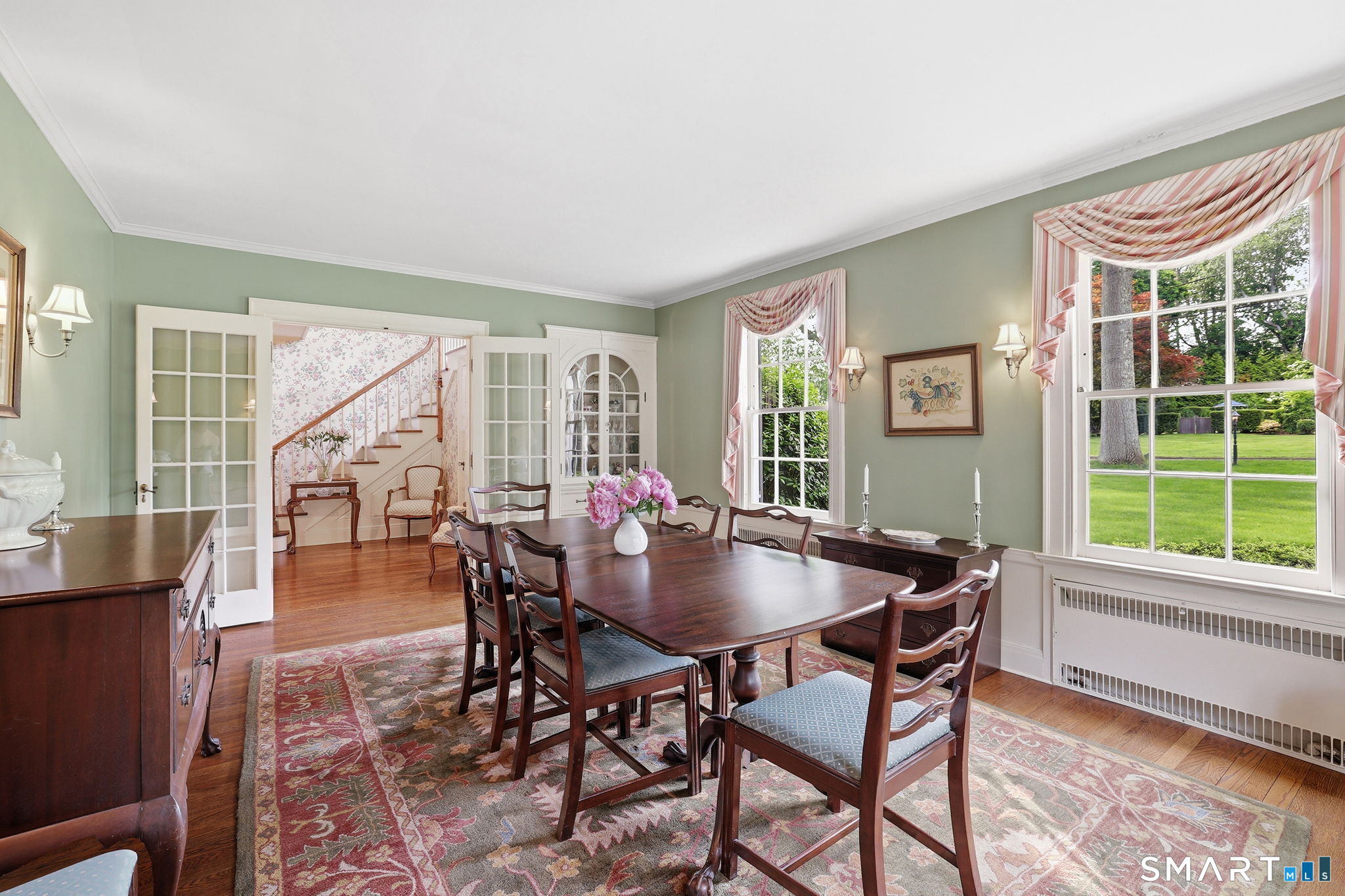 73 Inwood Road Fairfield, CT 06825 - Photo 22 of 40 Generously sized Formal Dining Room with original built-in hutch