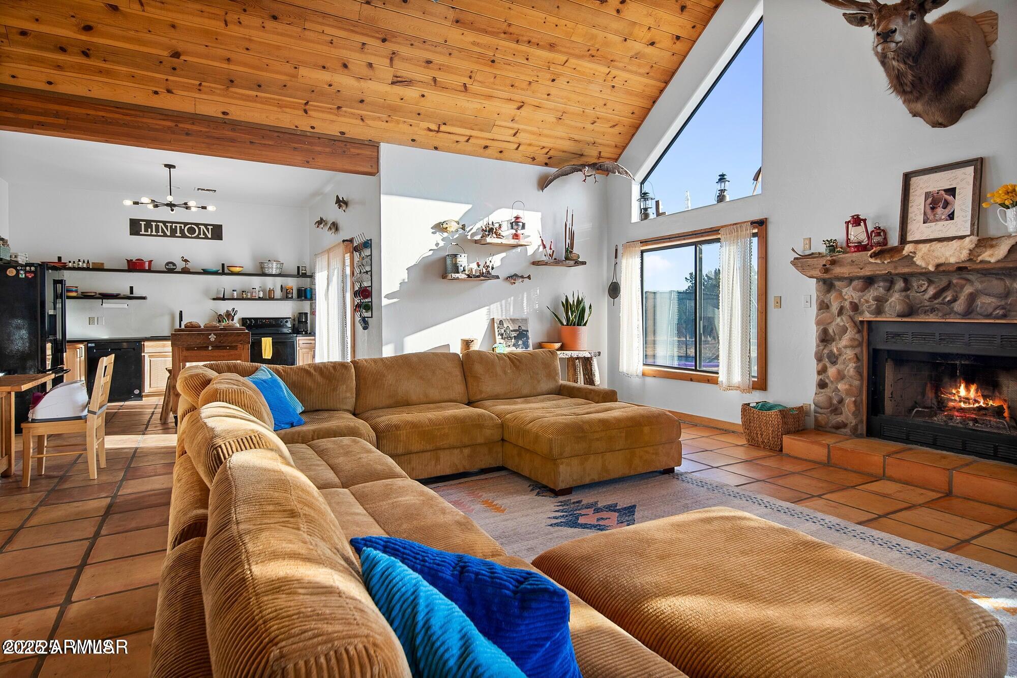 1923 Creekside Circle Show Low, AZ 85901 - Photo 67 of 71 a living room with furniture and a fireplace