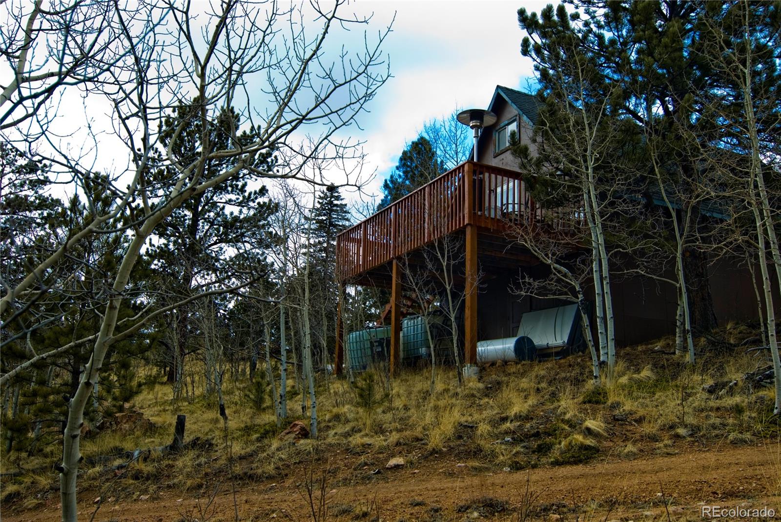 221 McDougal Road Bailey, CO 80421 - Photo 15 of 19 a view of a house with a yard