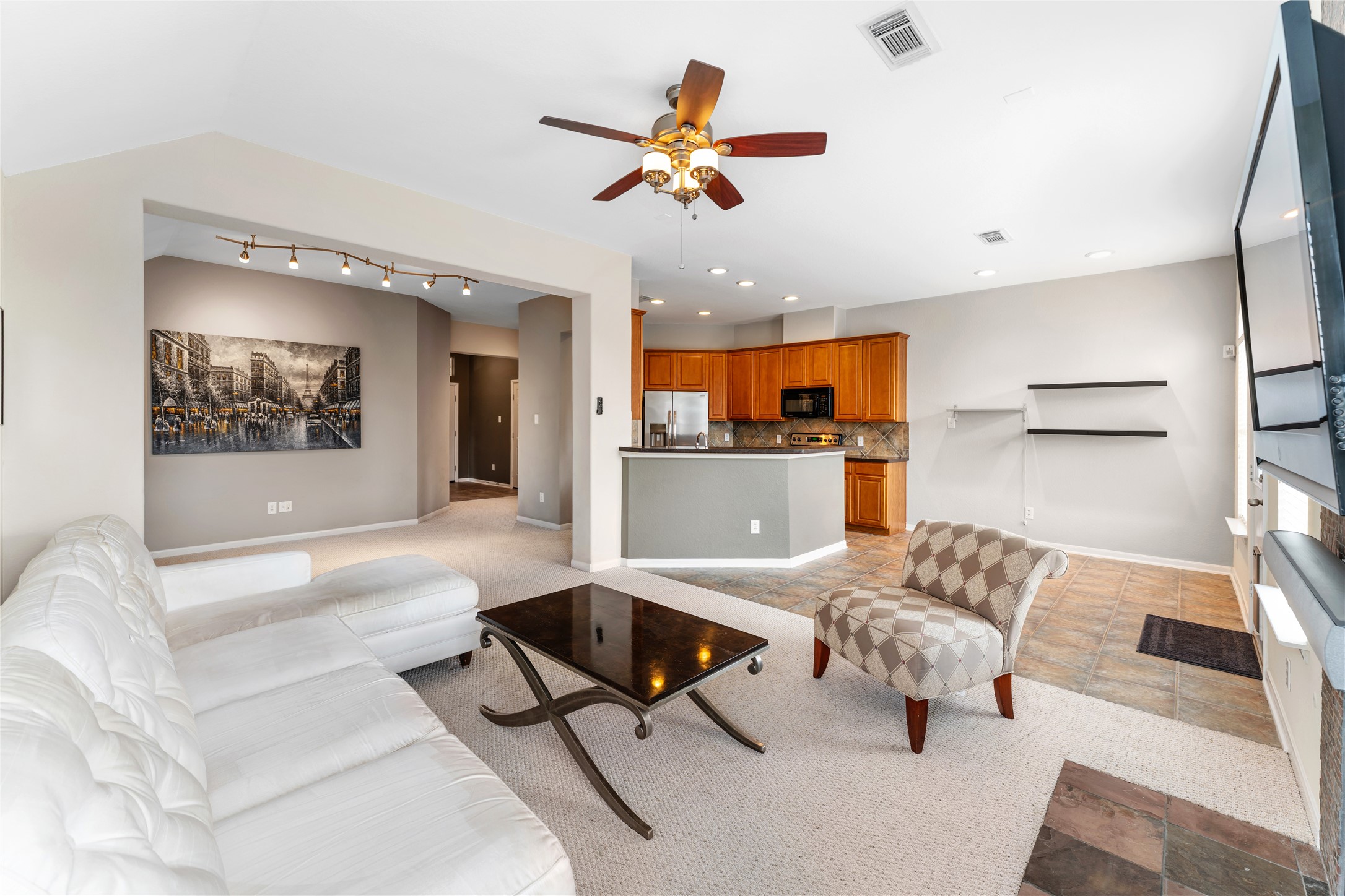 3214 Falcon Trail Drive Spring, TX 77373 - Photo 1 of 29 a living room with furniture and kitchen view