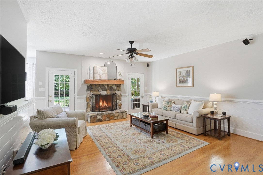 12123 Deer Ridge Court Ashland, VA 23005 - Photo 11 of 63 a living room with furniture and a fireplace