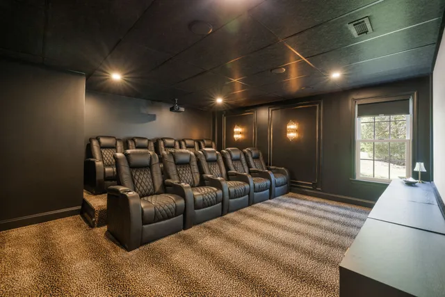 an aerial view of houses with yard