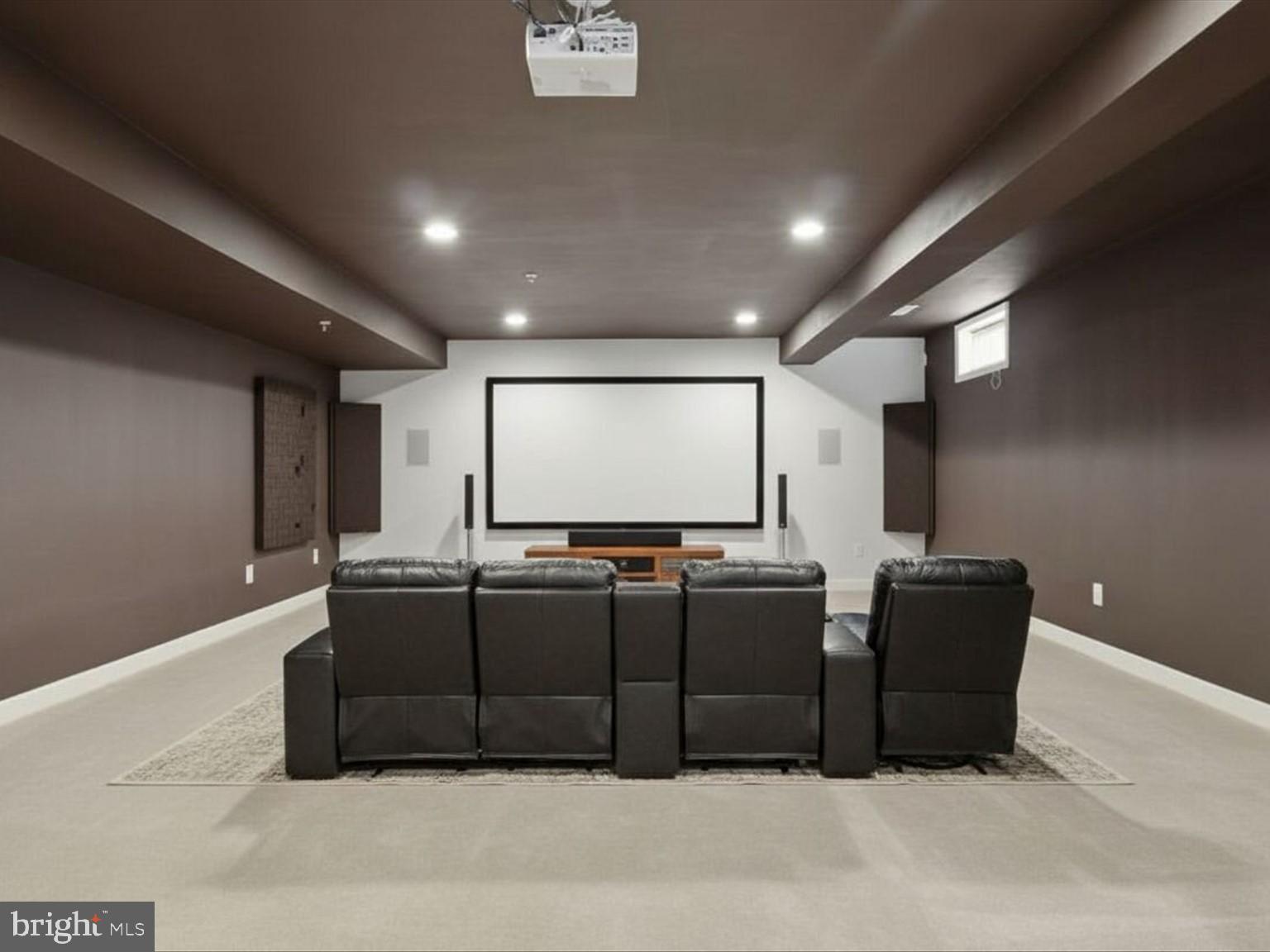 14202 Derby Ridge Road Bowie, MD 20721 - Photo 47 of 57 SHOWS STAGED MEDIA ROOM WITH RECESSED LIGHTS
