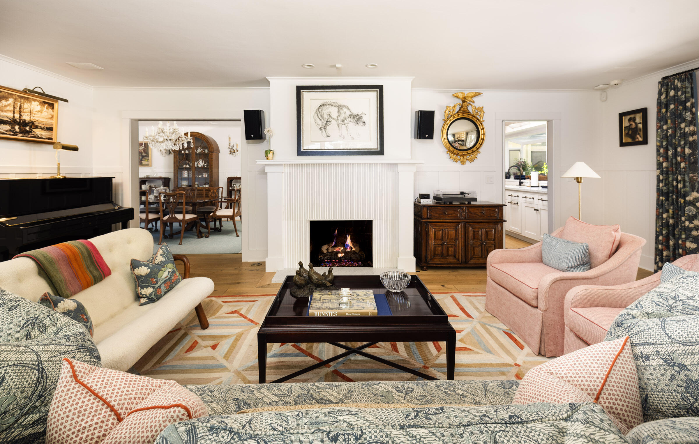 1166 Summit Road Montecito, CA 93108 - Photo 4 of 42 a living room with furniture and a fireplace