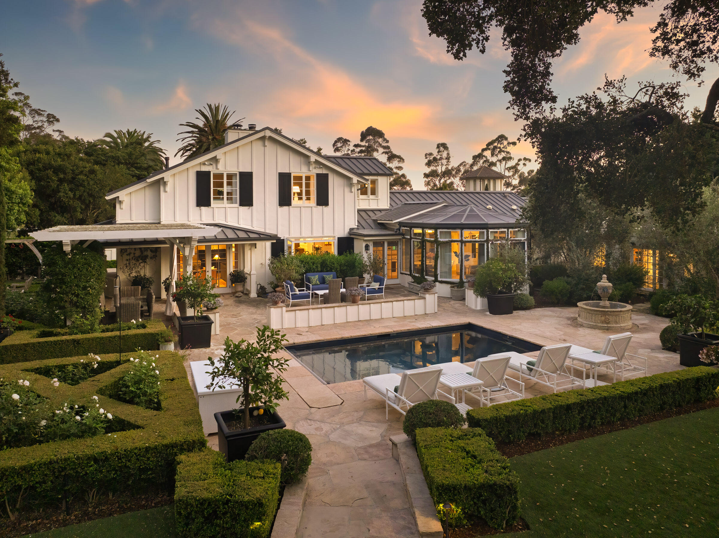 1166 Summit Road Montecito, CA 93108 - Photo 42 of 42 a front view of a house with swimming pool having outdoor seating