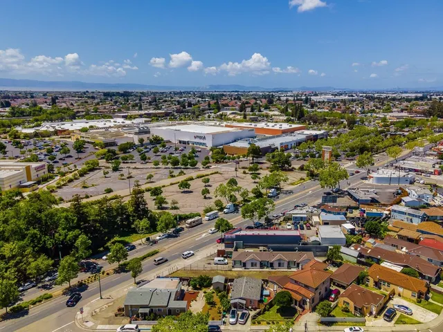 an aerial view of a city