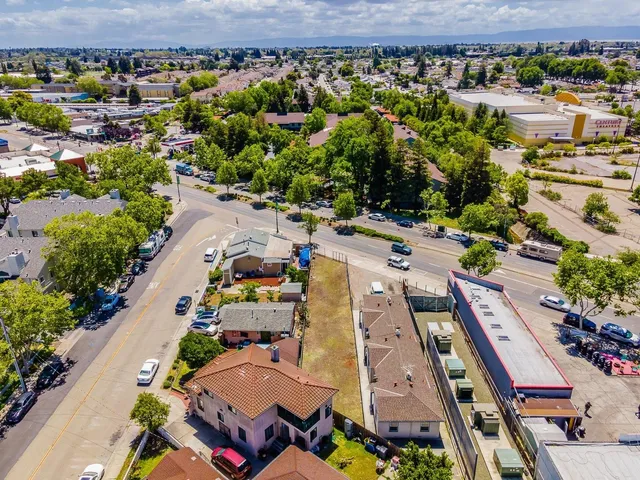 an aerial view of a city