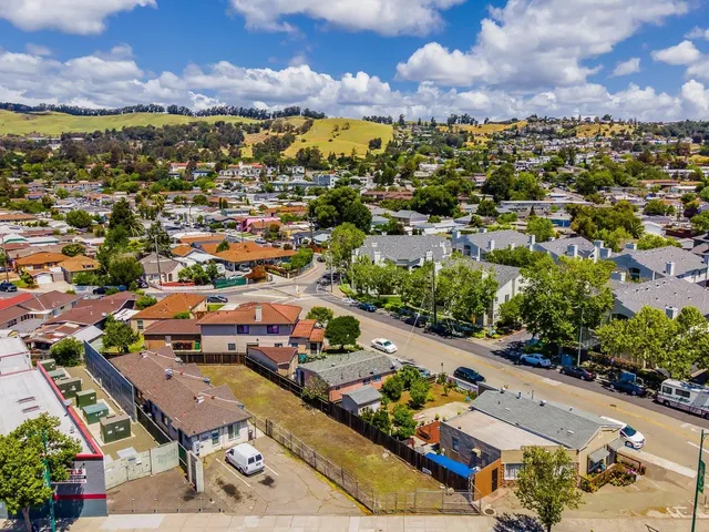 an aerial view of a city