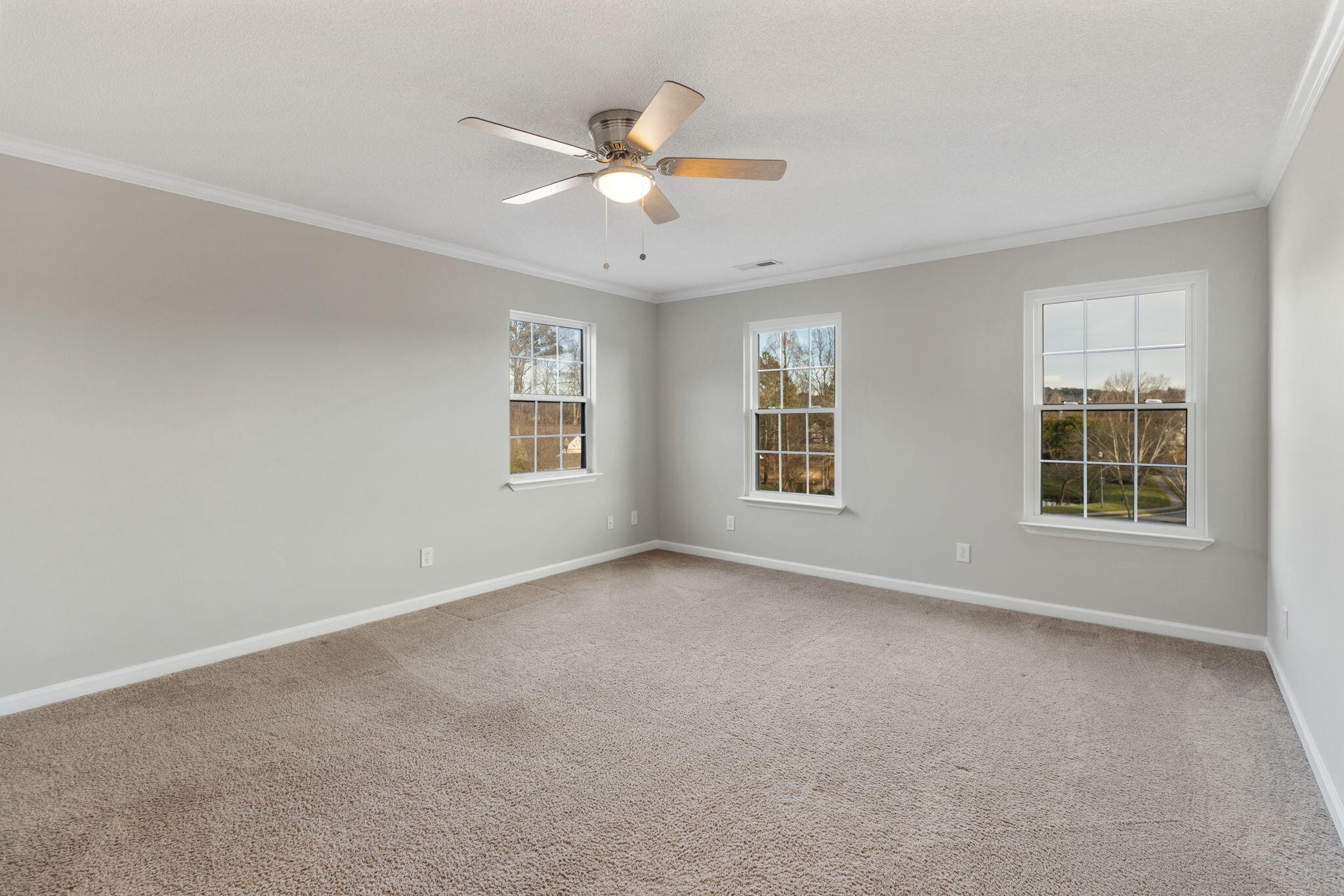 2415 Yellowood Court Cleveland, TN 37312 - Photo 37 of 83 an empty room with windows and ceiling fan