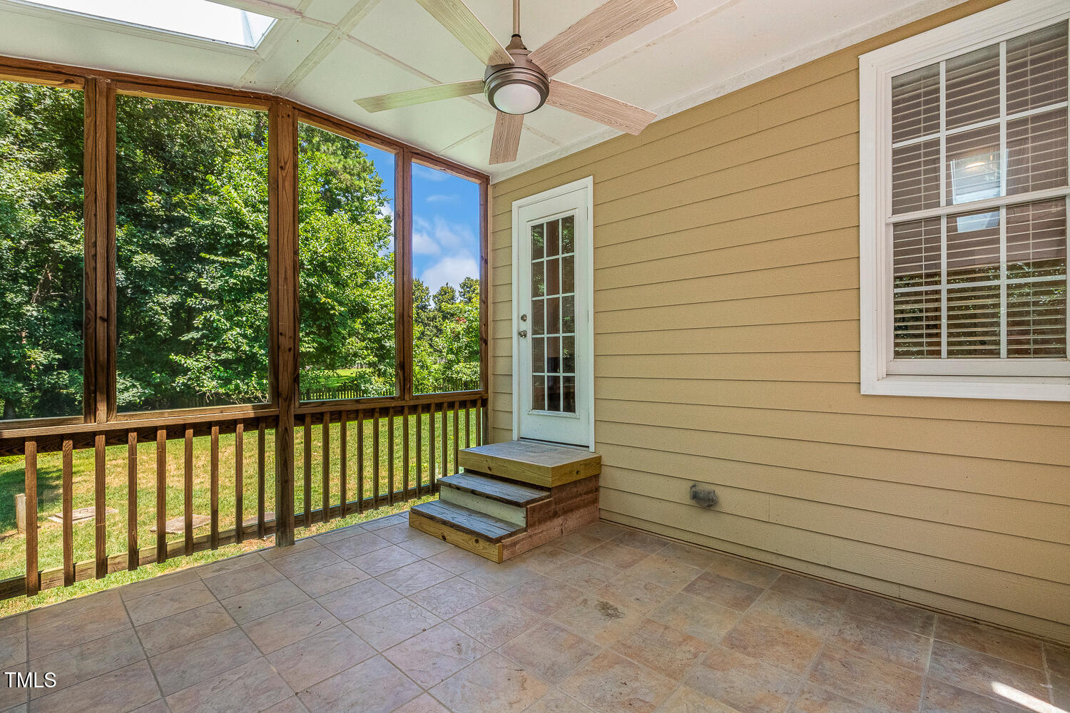 2628 Hunters Meadow Lane Raleigh, NC 27606 - Photo 36 of 76 a view of a porch with wooden floor and outdoor space