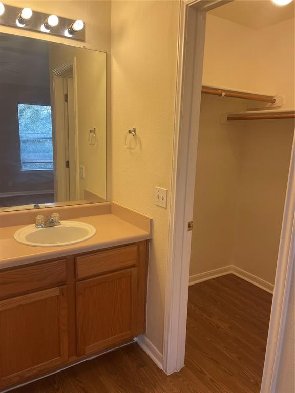 3201 C El Salido Parkway, Unit 221 Cedar Park, TX 78613 - Photo 15 of 18 a bathroom with a sink and a mirror