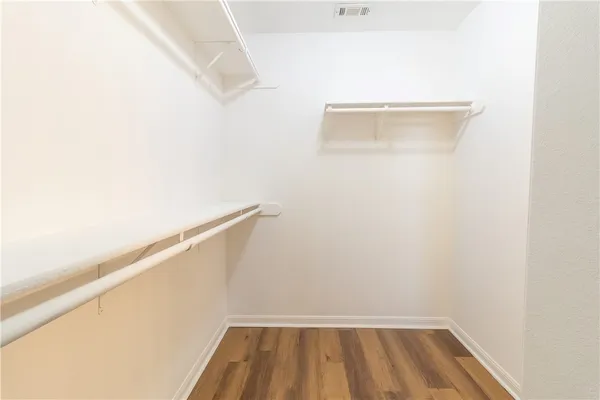a view of small space with racks on the wall