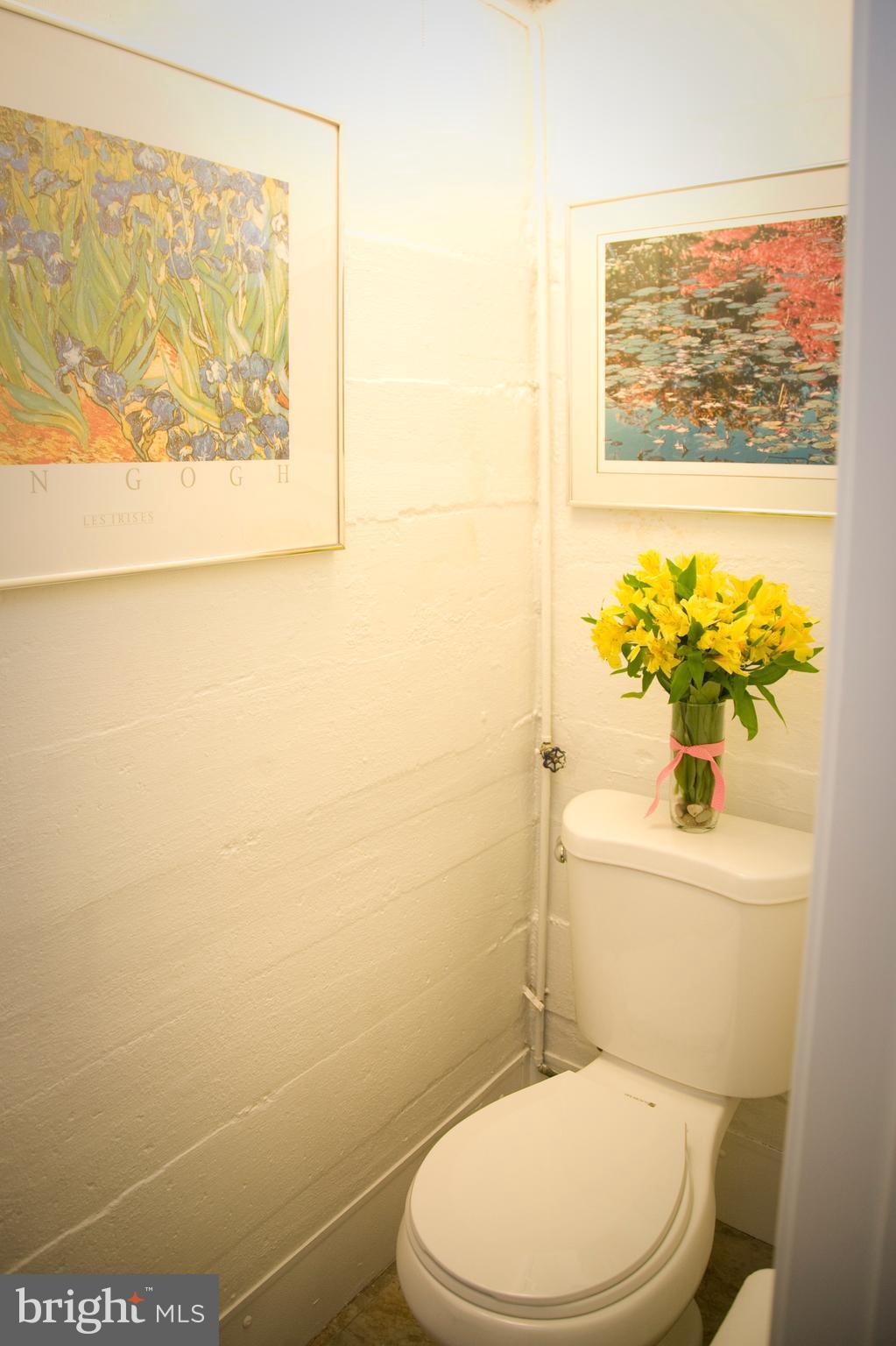 623 Overbrook Road Baltimore, MD 21212 - Photo 29 of 30 a white toilet sitting next to a shower curtain