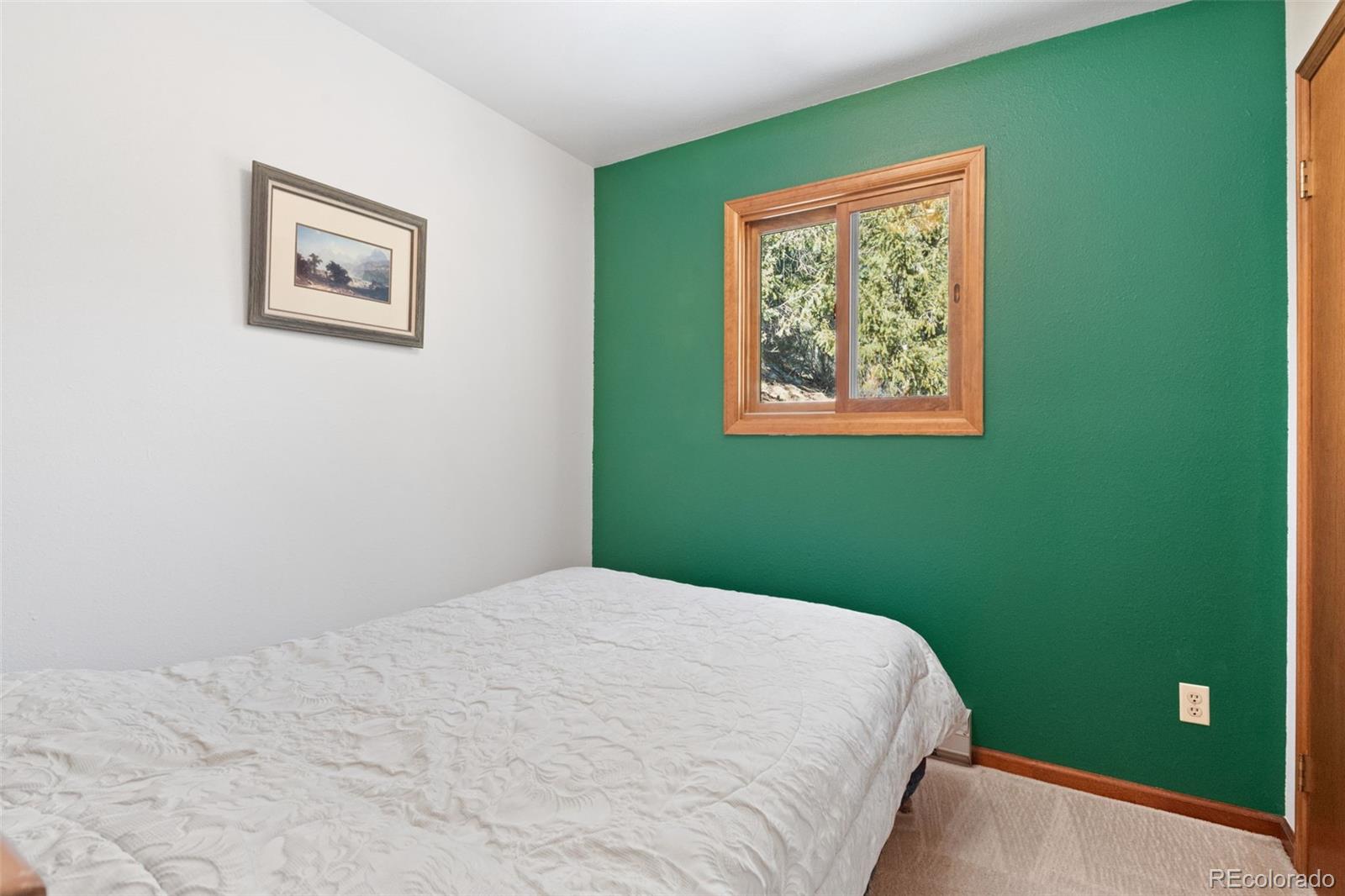 1269 Roland Drive Bailey, CO 80421 - Photo 26 of 38 a bedroom with a bed and a window