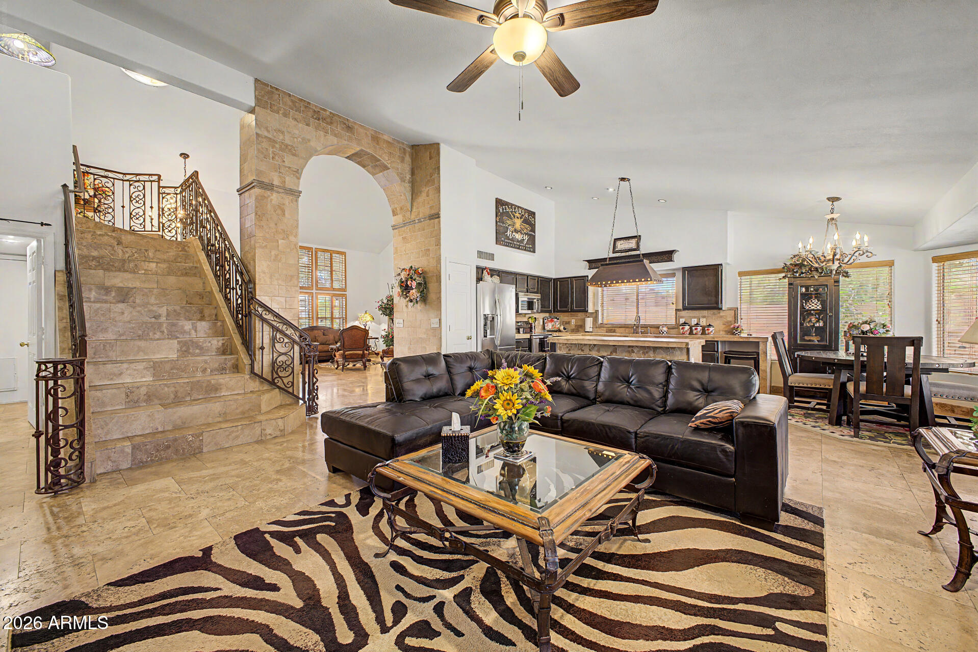 3948 North Ranier Mesa, AZ 85215 - Photo 14 of 69 a living room with furniture kitchen view and a chandelier