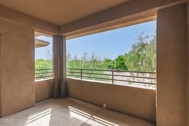 a view of a building from a window