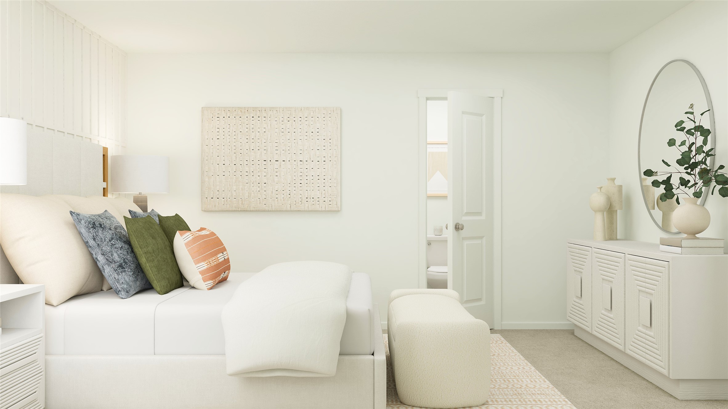 3147 Savannah Rose Drive Angleton, TX 77515 - Photo 15 of 24 a bedroom with a white bed and white walls