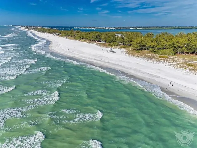 a view of beach and ocean