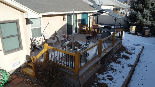 a view of balcony with outdoor seating