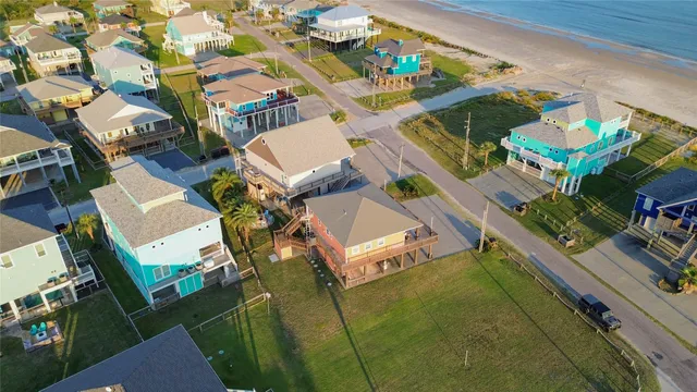 an aerial view of multiple house