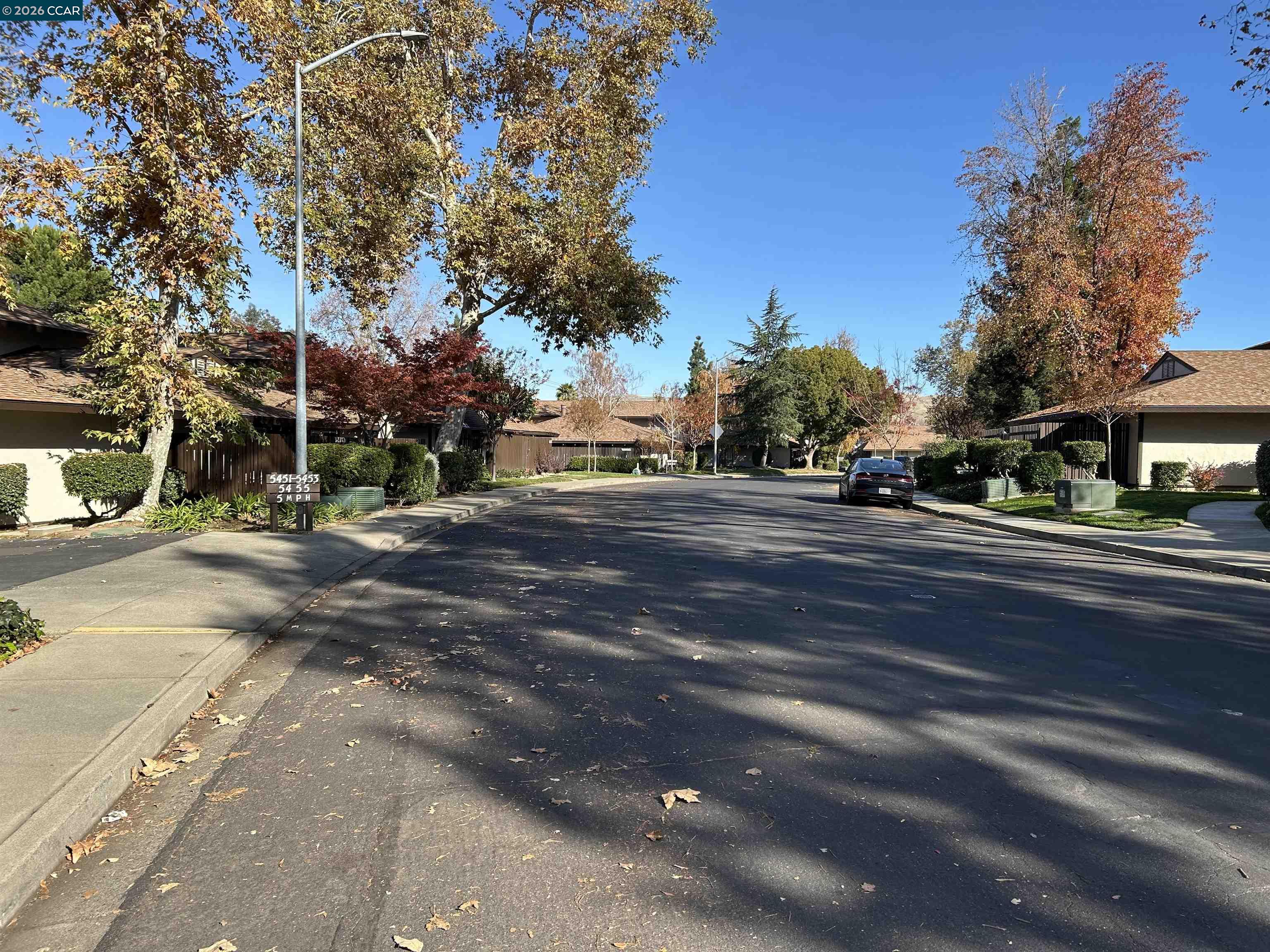 5451 Roundtree Place, Unit F Concord, CA 94521 - Photo 17 of 19 a street view with large trees