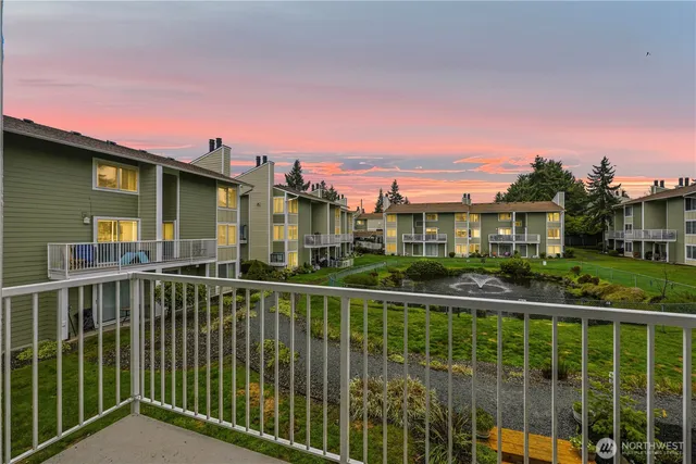 a view of a house with a balcony