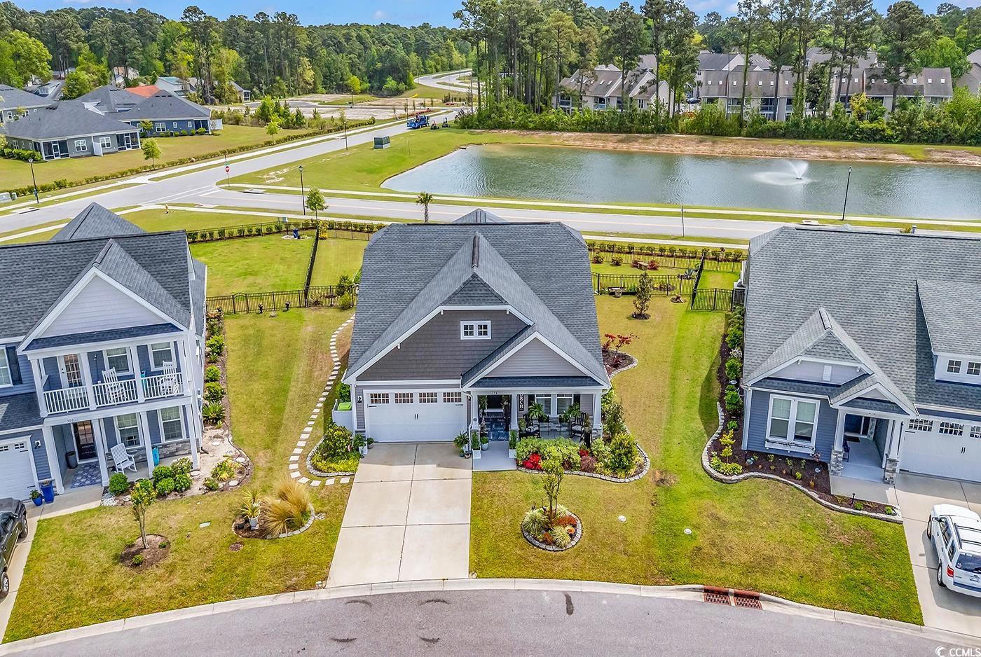 296 Switchgrass Loop Little River, SC 29566 - Photo 35 of 40 Aerial view featuring a water view and a residenti