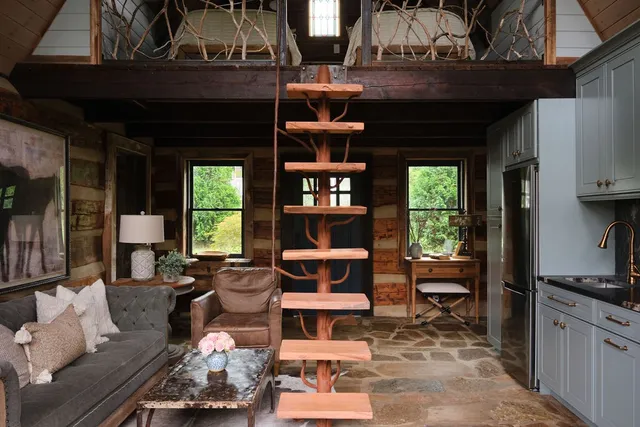 a view of a field with trees in front of it