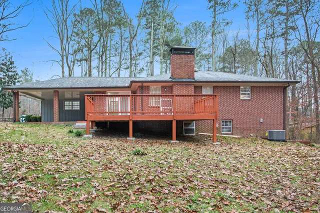 a view of a wooden door