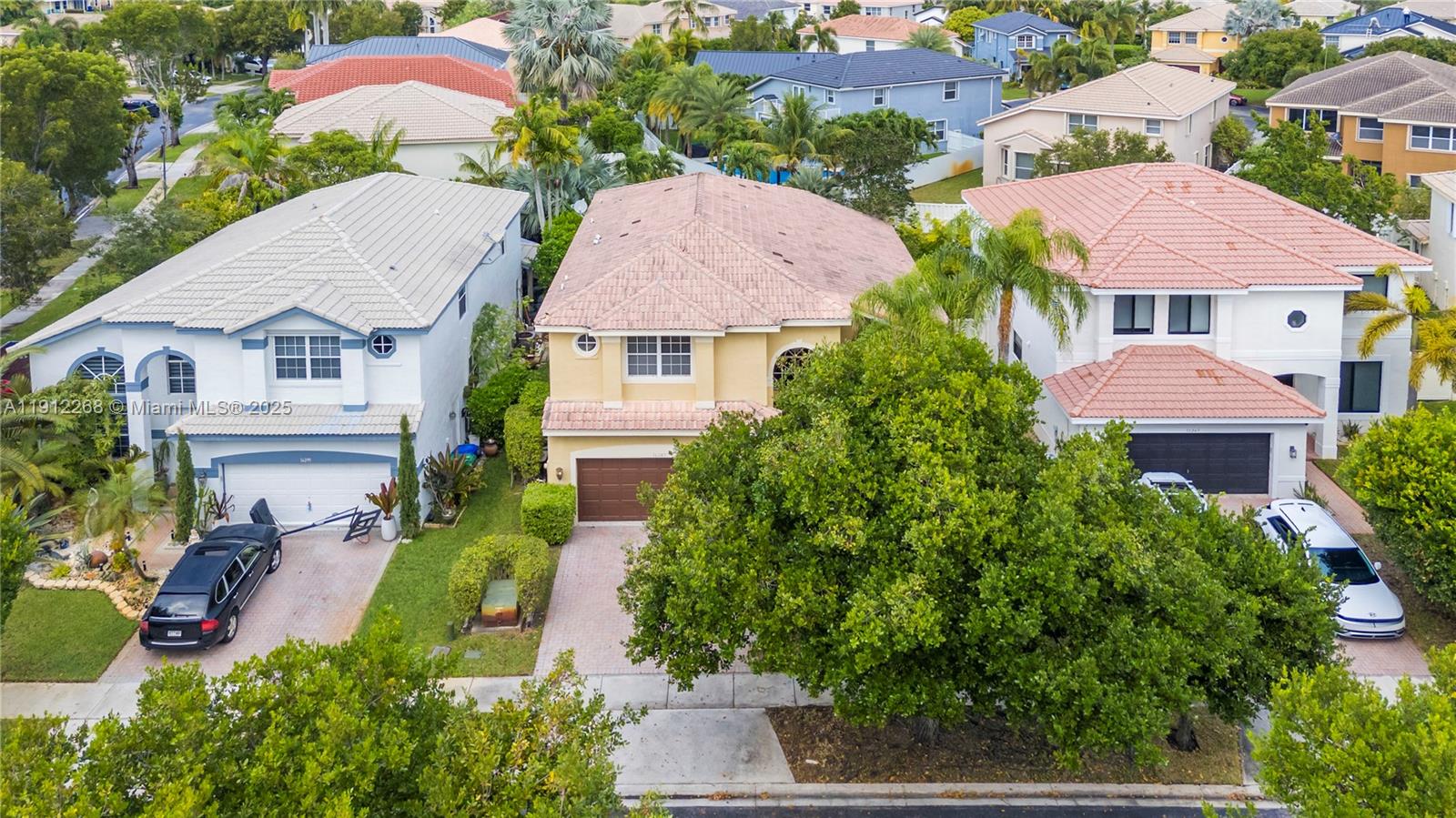 16285 Southwest 19th Street Miramar, FL 33027 - Photo 22 of 36 an aerial view of houses with yard