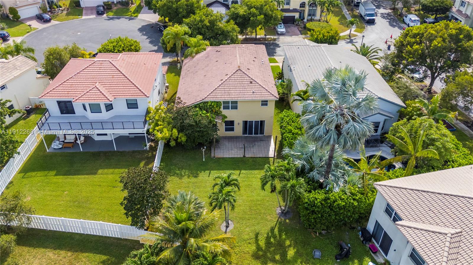16285 Southwest 19th Street Miramar, FL 33027 - Photo 31 of 36 an aerial view of house with yard swimming pool and outdoor seating
