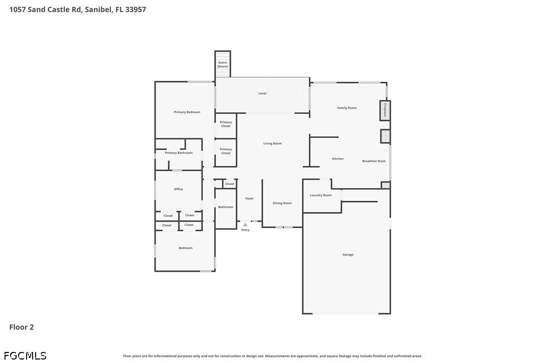 1057 Sand Castle Road Sanibel, FL 33957 - Photo 49 of 50 a picture of floor plan