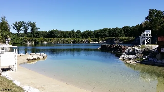 a view of a lake with boats