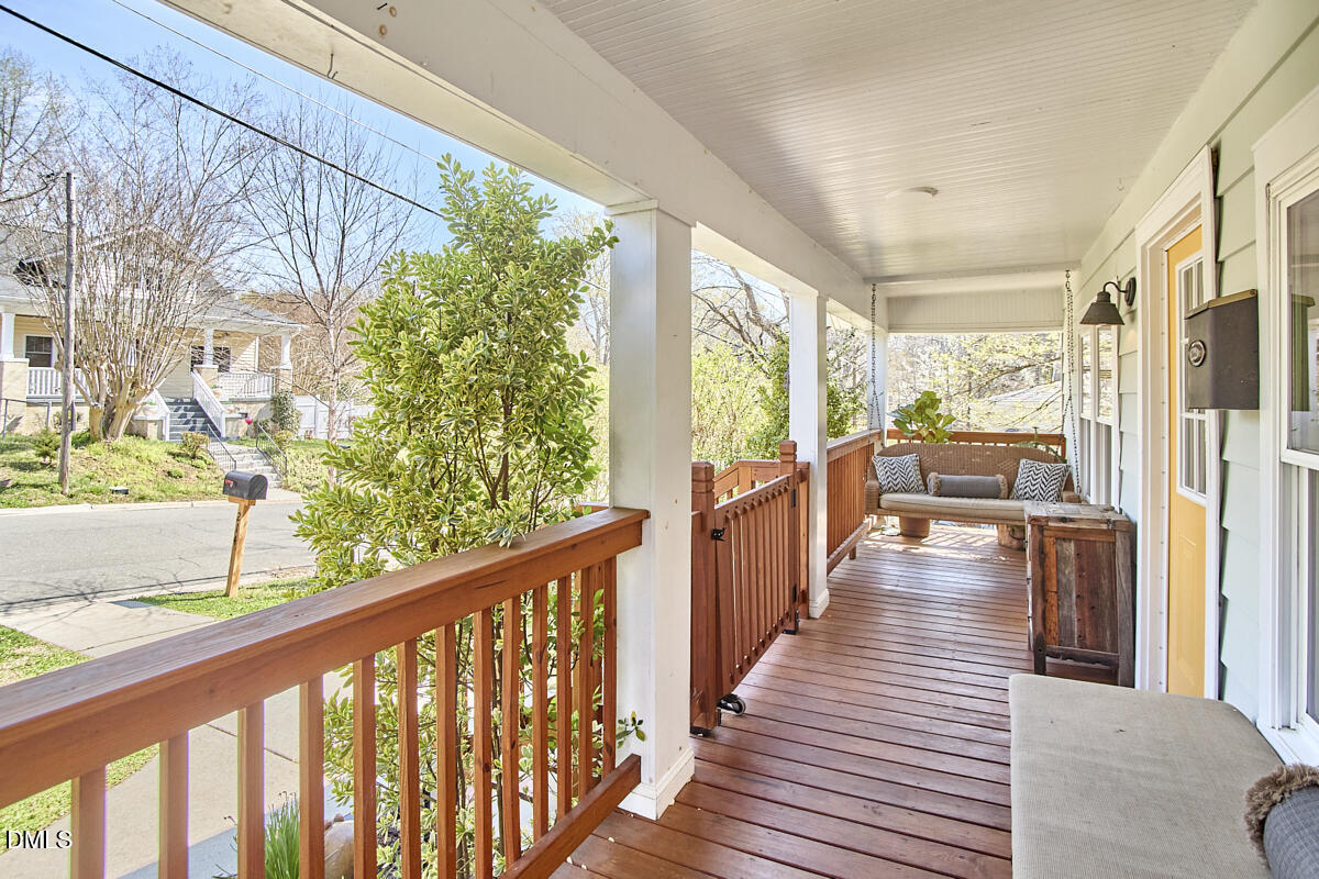 214 Moline Street Durham, NC 27707 - Photo 6 of 49 a view of a porch and wooden floor