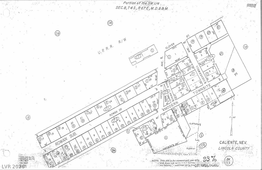 100 Hillcrest Street Caliente, NV 89008 - Photo 24 of 24 Plat Map