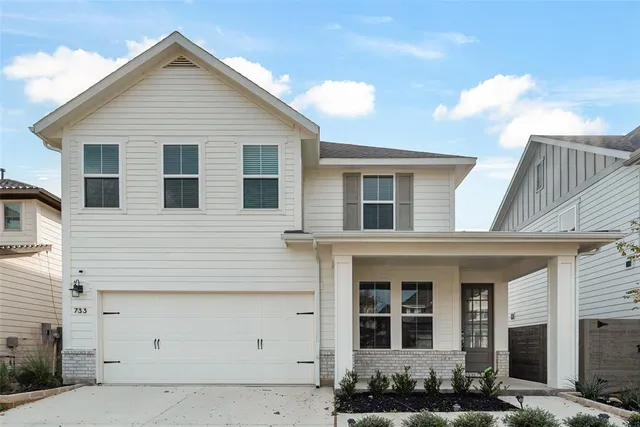 a front view of a house