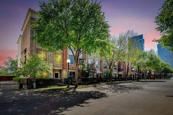 a street view along with residential houses