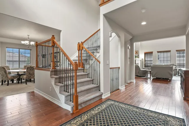 a view of livingroom with furniture and workspace