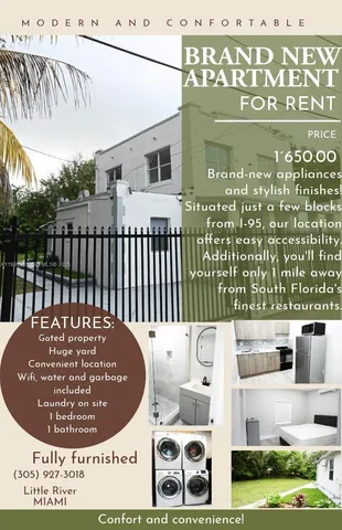 $1,650 | 7545 Northwest 3rd Avenue, Unit 2, Miami, FL 33150