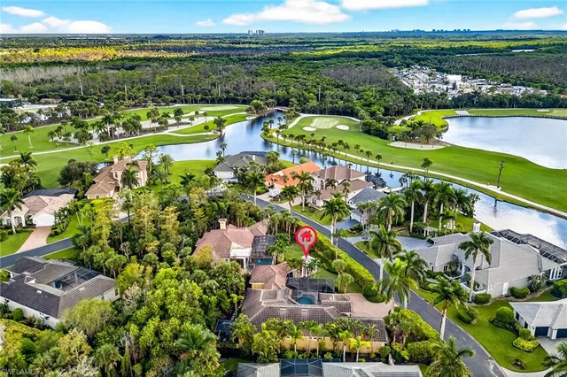 an aerial view of multiple house