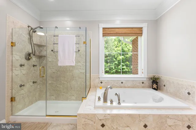 a backyard of a house with a lots of plants and large trees