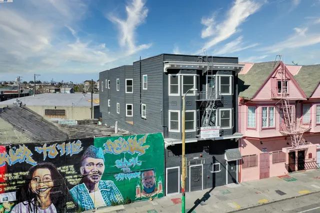 an aerial view of multiple house