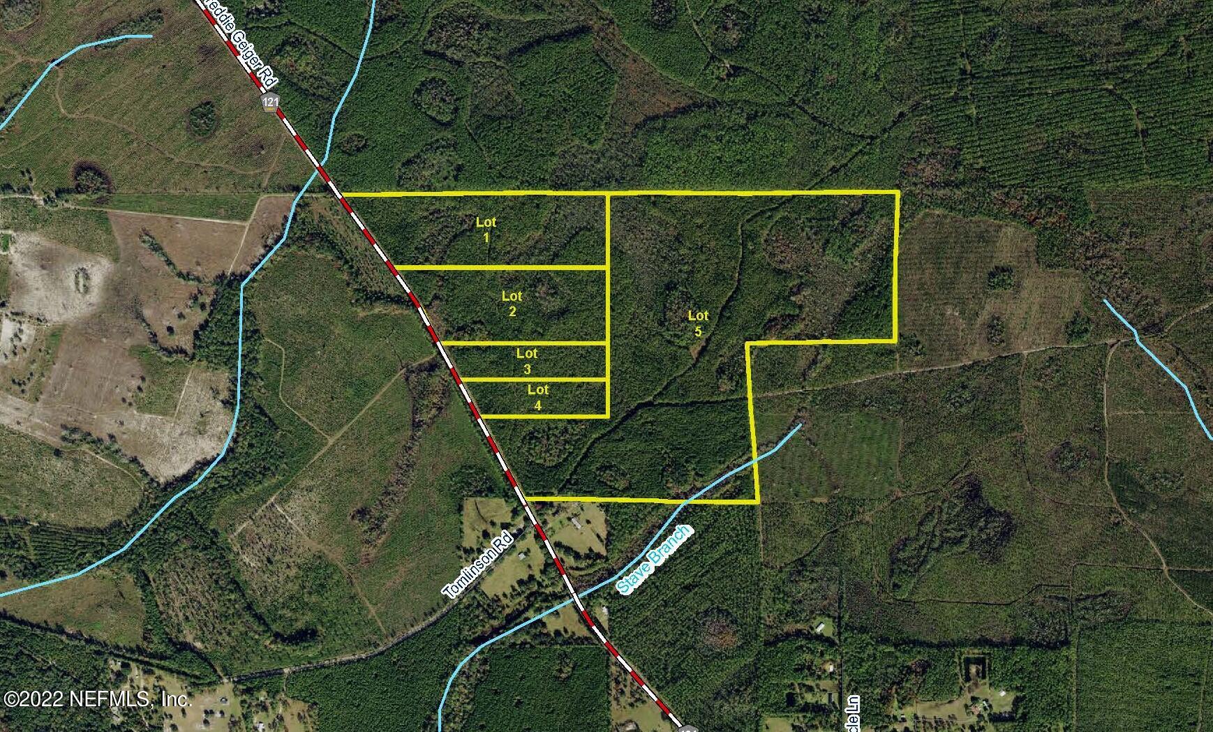 Lot 3 County Road 121 Hilliard, FL 32046 - Photo 1 of 17 Stave_Branch_062422 - aerial with lot