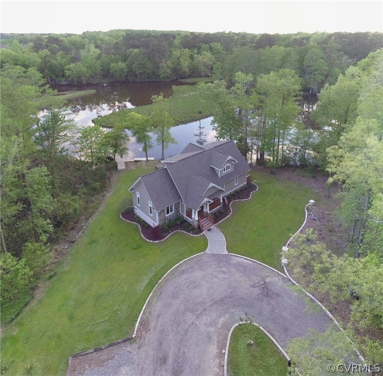 258 Sandy Bay Road Williamsburg, VA 23185 - Photo 49 of 50 an aerial view of a house with mountain view